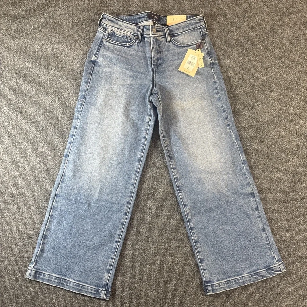 NYDJ Womens Size 4 Blue Jeans Denim Ankle High Pockets Primland NEW